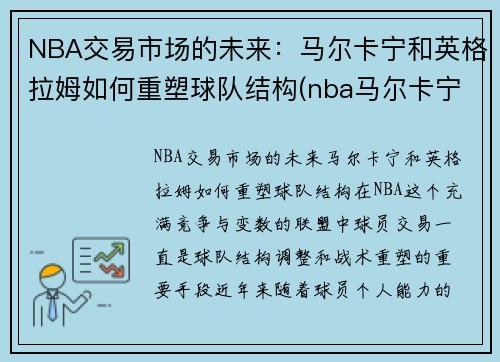 NBA交易市场的未来：马尔卡宁和英格拉姆如何重塑球队结构(nba马尔卡宁潜力)